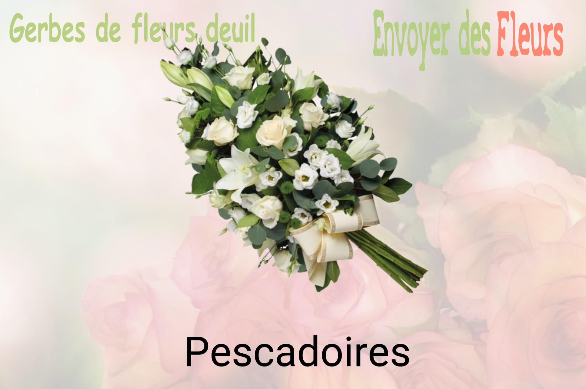Gerbe de fleurs de deuil livrée à Pescadoires